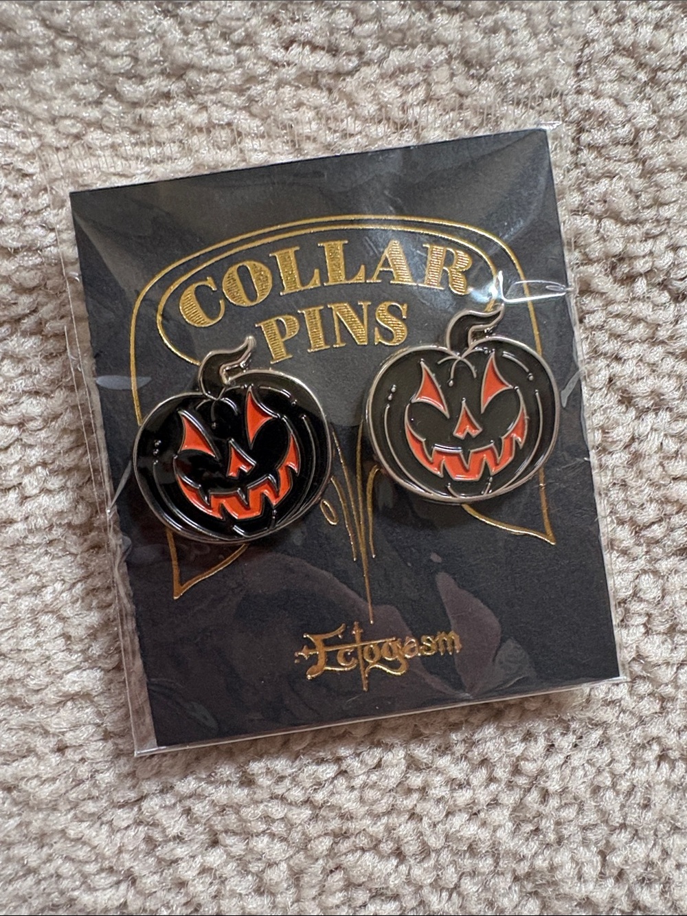 Ectogasm Pumpkin Collar Pins